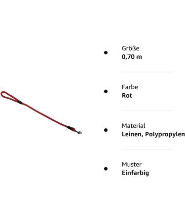 Basic Rope Leash 10mm - 0.70m Red 27 Colours & 7 Lengths | International Shipping Available - Buy Online on GoSupps.com