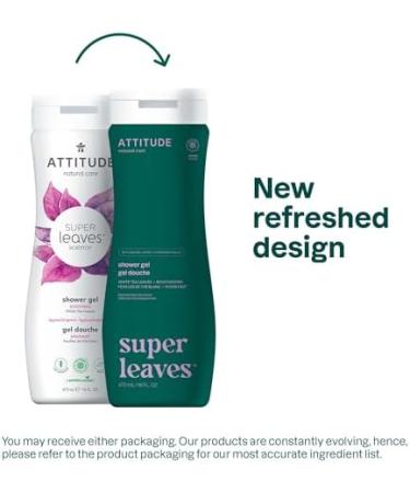 Super Leaves Shower Gel - 16 fl oz White Tea Scented Body Wash | Pack of 2 with Westlake Art Bath Sponge - Refreshing Plant-Based Moisturizer - Buy Online on GoSupps.com