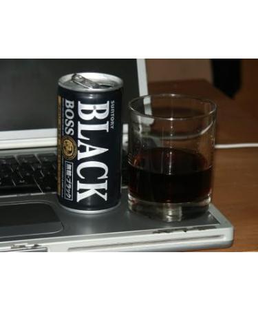 Suntory BOSS Japanese Black Coffee Dark Roasted Sugar Free Drinks 185g (Pack of 6) - Buy Online on GoSupps.com