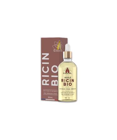 ESSENTIOIL Organic Castor Oil - 100% Organic - Dry, Damaged and Fragile Skin - Fragile and Dry Hair - French Brand (50ml)