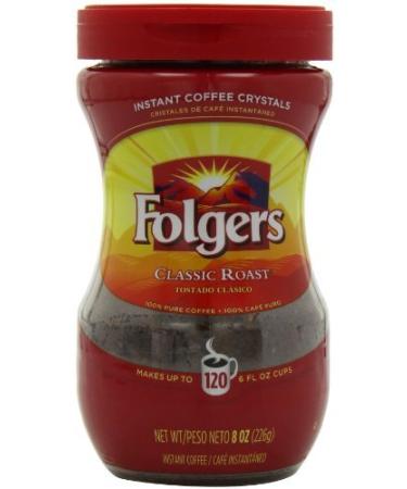 Folgers Folgers Classic Roast Instant Coffee 8 oz (3 Pack) Flavor Name: Classic Roast Size: 24 oz Tin