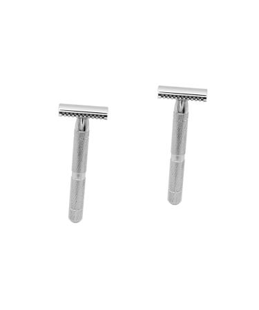 Frcolor 2st m quinas de afeitar para hombres razor for men wooden razor men razor shaver rasisera para hombres double razor razor from steel wooden man man