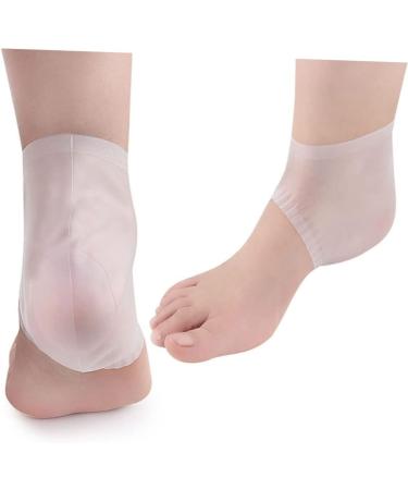 Healeved 1 Pair Foot Care Protector for Men Women Silicone Socks Moisturizing Socks Shoe Insole Shoe Filler Breathable Socks Gelt Shoe Inserts Silicone Gel Socks Heel White medium - Buy Online on GoSupps.com