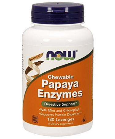 Now Foods Chewable Papaya Enzymes 180 Lozenges