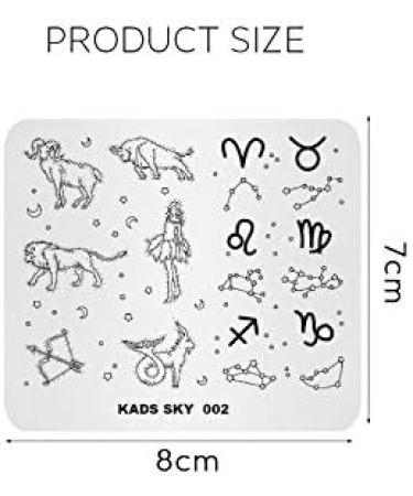 KADS Sky Constellation Nail Stamping Plate SKY002 - DIY Manicure Stencil Tools - Buy Online on GoSupps.com