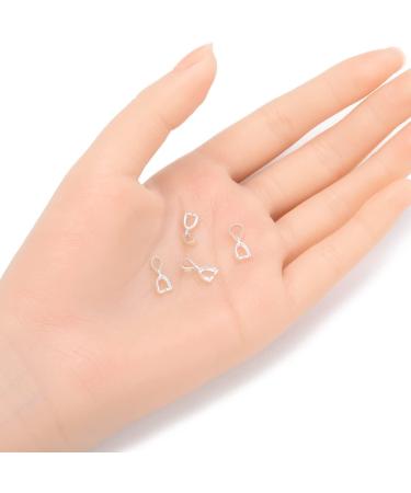 20pcs Adabele 925 Sterling Silver Pendant Pinch Bail 13mm Clip Connector for Jewelry Making - SS73-3 - Buy Online on GoSupps.com