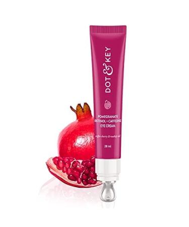 Dot and Ke.y Pomegranate Retinol + Caffeine Eye Cream | Smoothens Fine Line & Wrinkles | Fades Dark Circles | Locks Moisturizer to Prevent Dryness | Improves Skin Elacticity & Firmness | 20ml