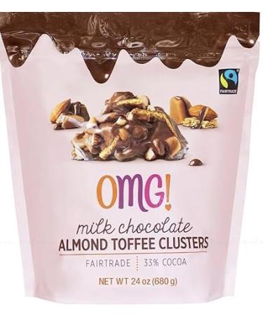 OMG! Milk Chocolate Almond Toffee Clusters Cocoa Crispy Wafers 680g Pack