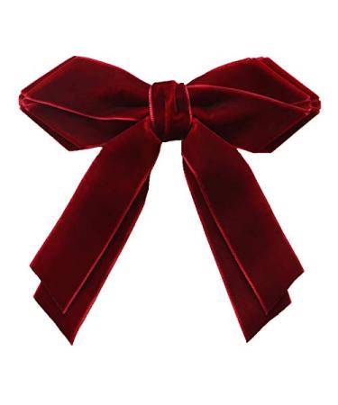 DEEKA 6 Large Velvet Bows Hair Clips Barrettes for Women and Girls - 4 Pack (Red+Black+Dark Green+Brown) - Buy Online on GoSupps.com