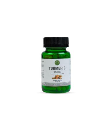 Vanan Turmeric Capsules | Pure Turmeric & Black Pepper | Herbal Turmeric Supplement for Skin & Respiratory System