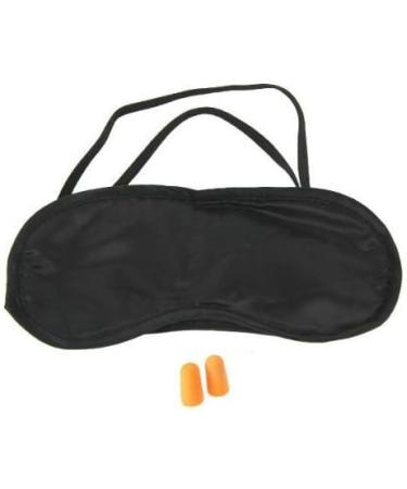 Travel Sleep Eye Mask & Ear Plug Set - Ideal for Car, Plane Journeys - Black - Buy Online on GoSupps.com