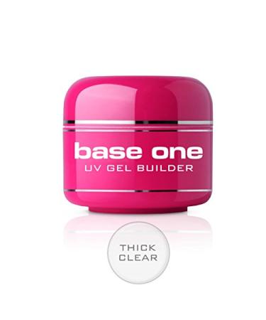 Silcare Base One Thick Clear Acid Free UV Gel File Off Nail Gel Builder 15g