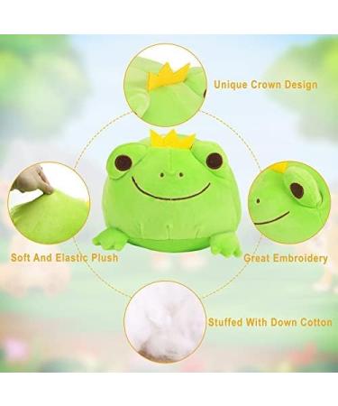 JUNERAIN Super Soft Frog Plush Stuffed Animal 30cm - Fluorescent Green | Cute Squishy Hugging Pillow Toy for Kids, Toddlers, Boys, Girls - Cuddly Frog Decoration - Buy Online on GoSupps.com