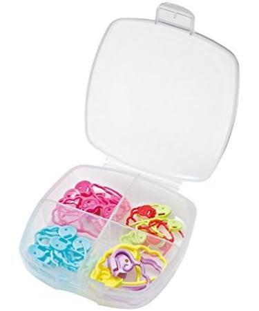 Clover 3033 Quick Locking Stitch Marker Set - Multicolor, 3x3x1.2 inches - Buy Online on GoSupps.com