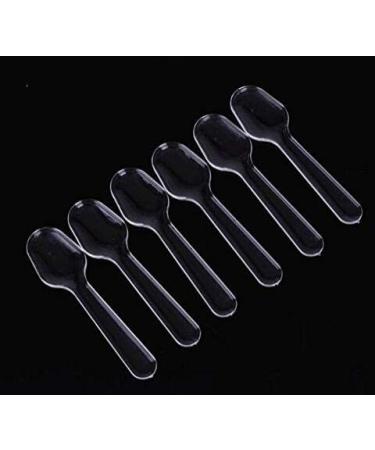 500 Pcs Disposable Clear Plastic Spoons Plastic Mini Ice Cream Spoons for Ice Cream and Dessert 7.5x2cm - Buy Online on GoSupps.com