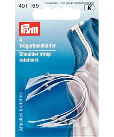 Prym Strap White Retainers, 4 Piece White, 4 Piece