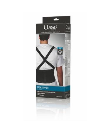 Medline ORT222004XLD Curad Back Support Belt With Suspenders Large Black