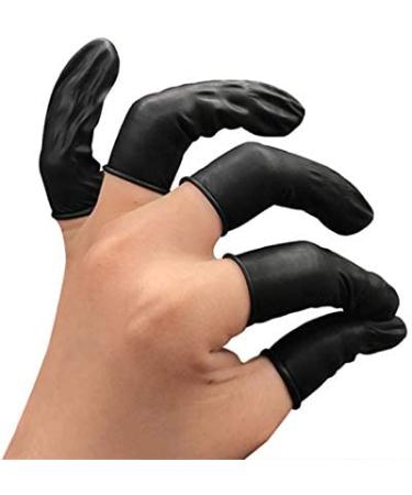 Lind Kitchen 150pcs Disposable Latex Finger Cots - Protective Fingertips Gloves | Rubber Industrial Fingerstall Sleeves 65x25mm (Black) - Buy Online on GoSupps.com