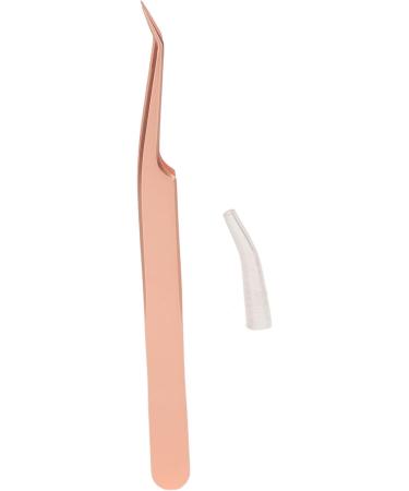 Professional Eyelash Tweezers Stainless Steel False Eyelashes Extension Tweezers with Ergonomic Grip for Home Salon (Oblique Tweezer) - Buy Online on GoSupps.com