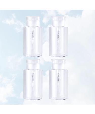 4 Pack Lockable 100ml Clear Pump Dispenser Bottles - Ideal for Travel Toner & Lotion - Perfect Cosmetic Organizer - Buy Online on GoSupps.com