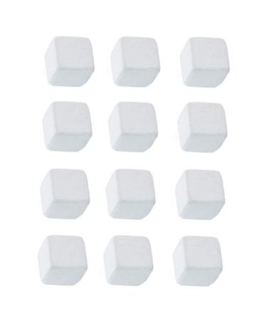 POPETPOP 12pcs Fish Tank Calcium Stone Natural Calcium Mineral Reptiles Molar Cube Calcium Supplement Grinding Rock Block for Freshwater Aquarium Tank White