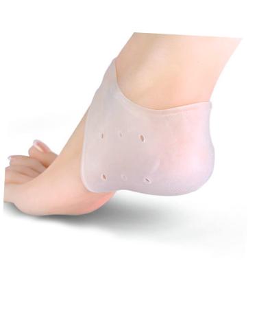 Ipetboom Heel Protective Sleeve 6 Pairs Clear Jel Silicone Gel Silicone Ankle Cover Gel Foot Socks Gel Ankle Protectors Shoe Mats Shoe Pads Ankle Socks Insole Heel White Heel Socks