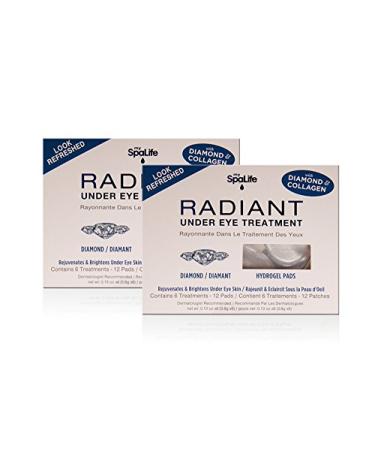 SpaLife Anti-Aging Under Eye Hydrogel Pads Treatment (Diamond W/Collagen 12 Treatments)