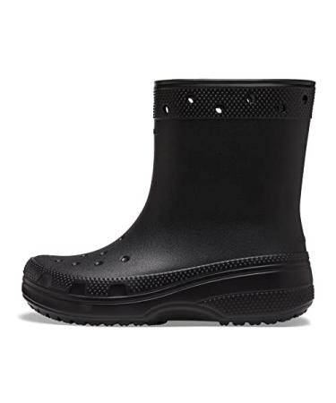 Crocs Unisex-Adult Classic Rain Boots 12 Women/10 Men Black