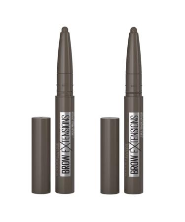 Maybelline New York Brow Extensions Fiber Pomade Crayon 2-Pack Black Brown 262 - Buy Online on GoSupps.com