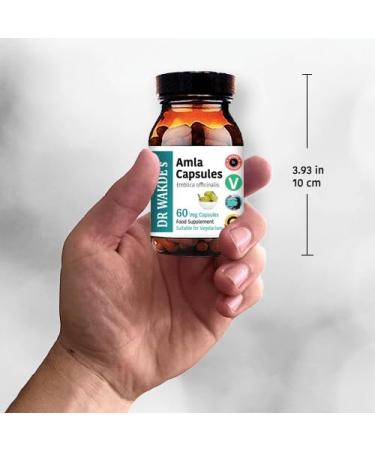 DR WAKDE'S Amla Capsules (Amalaki Indian Gooseberry Emblica officinalis 60 Veg Caps Plant-Based Supplement Ayurvedic Herb All Natural Vegan) - Buy Online on GoSupps.com