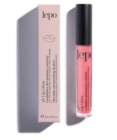 LEPO LEPO | 3D Lip Gloss Ultra Luminous and Nourishing Lip Gloss No. 04 Raspberry with Organic Argan Oil Tsubaki Oil and Mango Butter