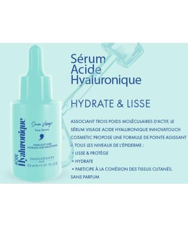 Hyaluronic Acid Face Serum 30ml - Innovatouch Cosmetic Intensive Hydration Anti-Aging Plumps and Smoothes the Skin Vegan Formula Suitable for Sensitive Skin Paraben Free - Buy Online on GoSupps.com
