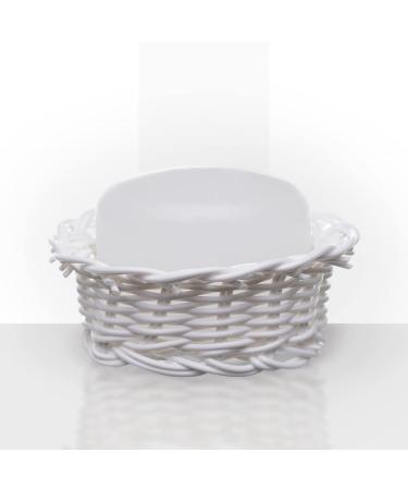 Thai Crystal Deodorant Stone in a decorative basket natural deodorant desodorante de piedra de alumbre natural unscented not tested on animals hypoallergenic natural from Thailand by Commbia. 24h protection (pack...