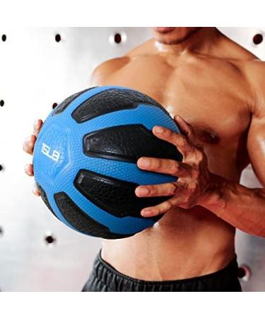 GYMENIST Rubber Medicine Ball with Textured Grip | 2-20 LB Weighted Fitness Balls for Balance and Flexibility | Purple - Buy Online on GoSupps.com