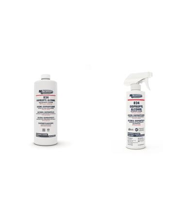 MG Chemicals 99.9% Isopropyl Alcohol Electronics Cleaner 945 mL Liquid Bottle & 99.9% Isopropyl Alcohol Electronics Cleaner 475 mL Liquid Spray Bottle + CLEANING_AGENT 824-500ML