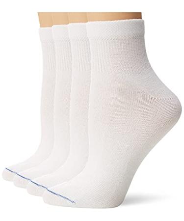 Dr. Scholl's womens Women's Diabetes & Circulator Socks - 4 & 6 Pair Packs - Non-binding Comfort and Moisture Management 8-12 White