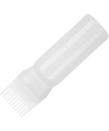 SIXRUN Hair Dyeing Bottle Brush Shampoo Comb Applicator Tool for Professional Home Purple Pink White Plastic 160ml (White) - Buy Online on GoSupps.com