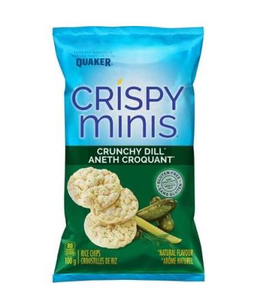 Quaker Crispy Minis Rice Chips Crunchy Dill 100g (Imported from Canada)
