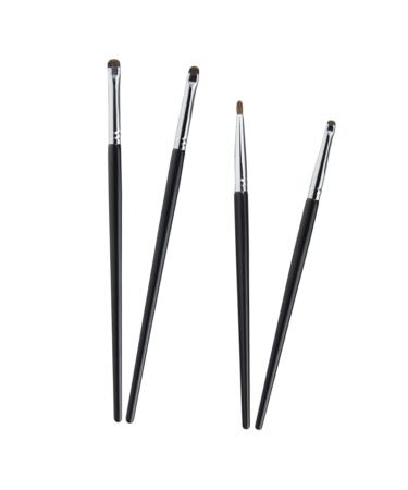 Beatifufu 4pcs Black Eyeliner Precision Brush Make up Eyeliner Brush Eye Makeup Brush Makeup Brush