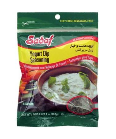 Sadaf Yogurt Cucumber (Mast-o-Khiyar) Dip Mix Seasoning 1 ounce (Pack of 2)