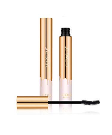O.TWO.O 3D Waterproof Mascara Extend Black Eyelashes Lengthening Eye Lash Brush Long Lasting Makeup Mascara Golden Tube