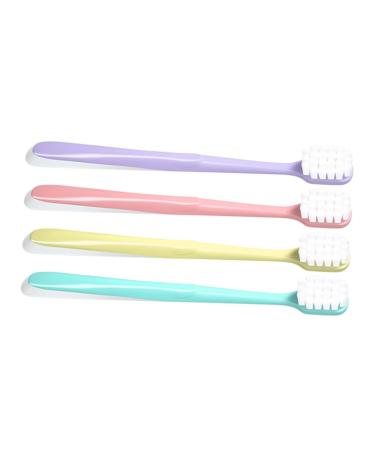 Seaesfoufu 4 pieces toothbrist set soft cotton toothbrush set toothbrush set care toothbrush toothbrushes for adult travel toothbrush portable toothbrush teeth brushing toothbrush