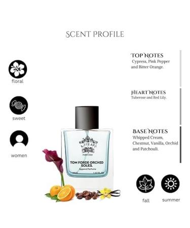 EMS Tom Forde Orchid Soleil For Women | Woody Aromatic Fragrances | Long Lasting Women Perfume | Fragrance Sutaible for Any Occasion | Gift For Her 50ml 1.7fz ol - Buy Online on GoSupps.com