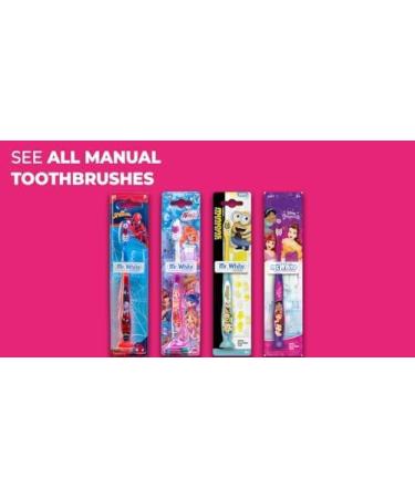 Princess Manual Toothbrush with Suction Cup & Soft Bristles for 3+ Years Kids by Mr. White Purple 1 count (Pack of 1) - Buy Online on GoSupps.com