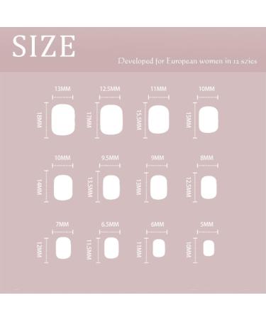 Sethexy Minimal French Short Square False Nails Collection - Nude Pink Glossy Fake Nails 24Pcs Full Cover Acrylic Stick on Nails - For Women and Girls - Buy Online on GoSupps.com