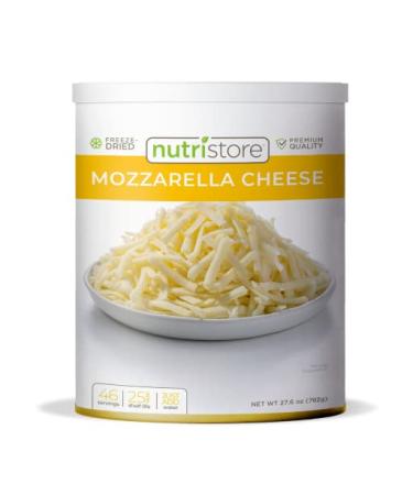Nutristore Freeze Dried Mozzarella Cheese Shredded 20 Large Servings | Premium Quality | Amazing Taste | Perfect for Camping | Survival Food 1-Pack