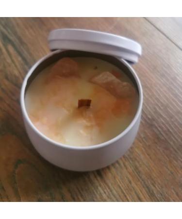 Rose Quartz Crystal Healing Candle