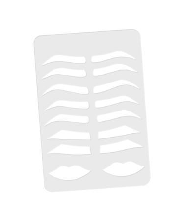 Angoily Eyebrow Stencil Plate Brow Template Brow Practice Mold Eyebrow Guide Eyebrow Trimming Acrylic 21.5x14.7cm Transparent