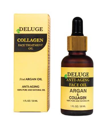 Collagen Face Oil With Argan Oil 100% Natural Fine Lines Wrinkles Anti- Aging Facial Oil. Smoothing And Firming Skin Care Treatment Nature s Most Potent Botanical Ingredients