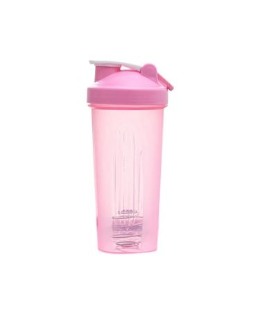 Shaker Cup Sports Portable Pratique Remuer Tasse 600Ml Plastique Shakers Bouteille Adultes Facile Utiliser Rose